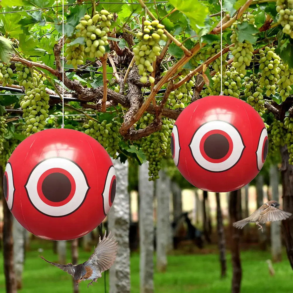 3/2/1pcs Garden Scare Eye Balloons Anti Bird Inflatable Repeller Visual Deterrent 40CM Outdoor Hanging Pigeon Repellent Ball