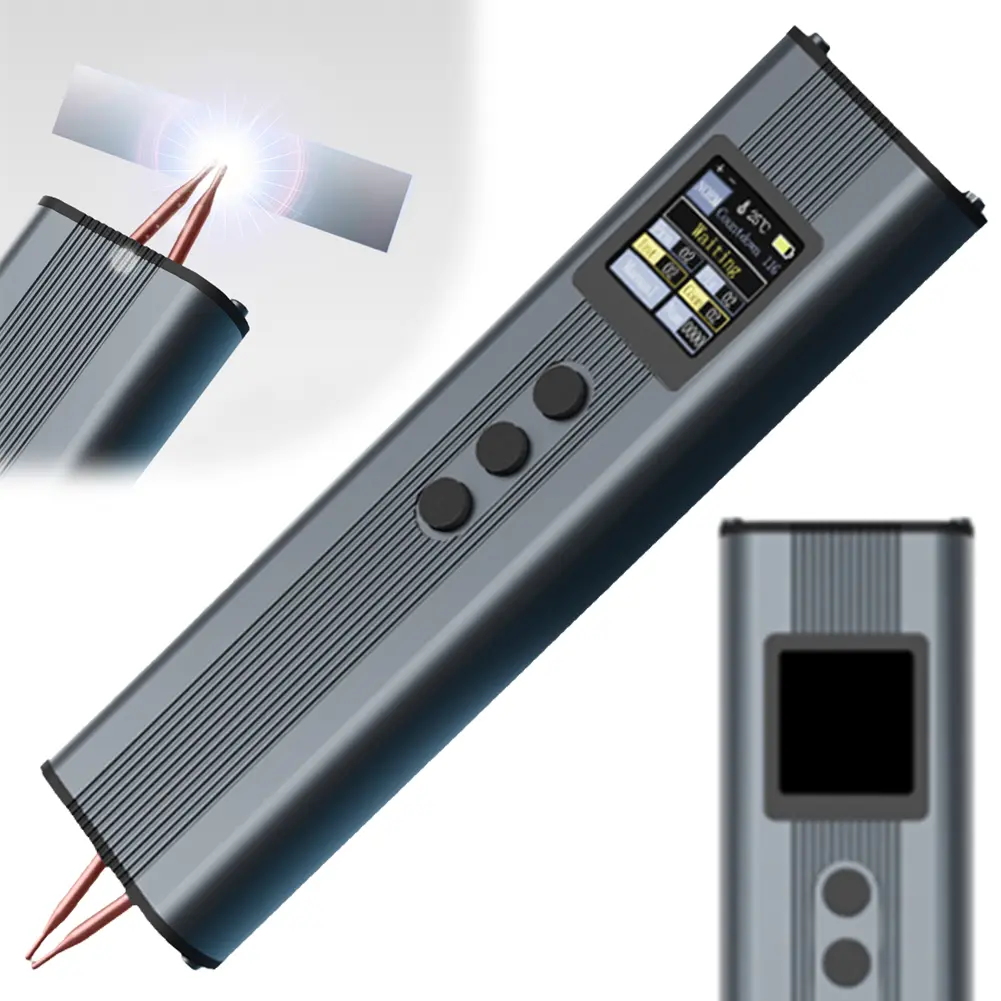 Mini Spot Welding Machine Digital Display Energy Storage Spot Welding Machine Automatic & Manual Modes for 18650 Battery