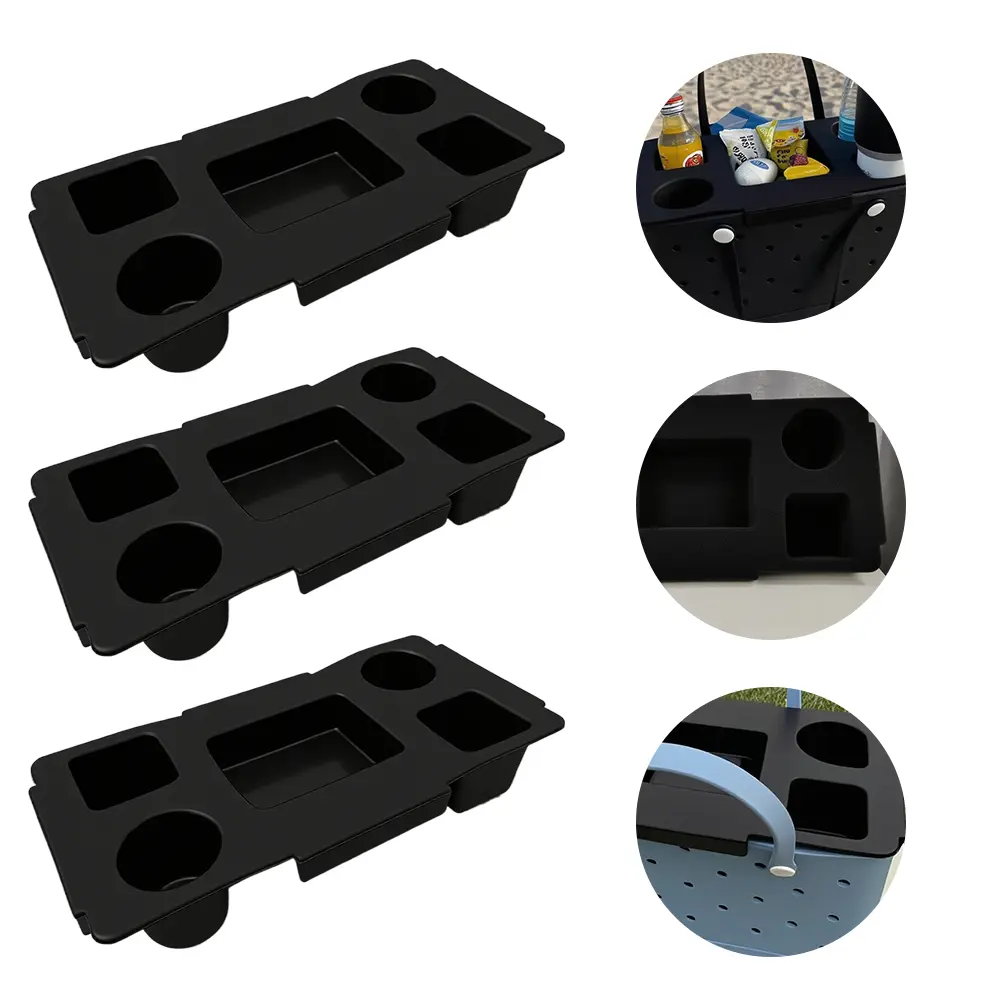 EVA Storage Lid Waterproof Cup Organizer Holder Multifunctional Bag Top Storage Tray 5 Compartment for Outdoor Beach