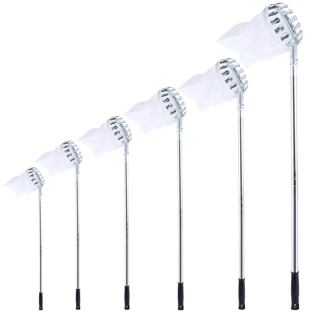 Stainless Steel Splicing Rod High Tree Orchard Picking Tool Telescopic Pole Fruits Picker Tool for Apples Mango Lemon Orange