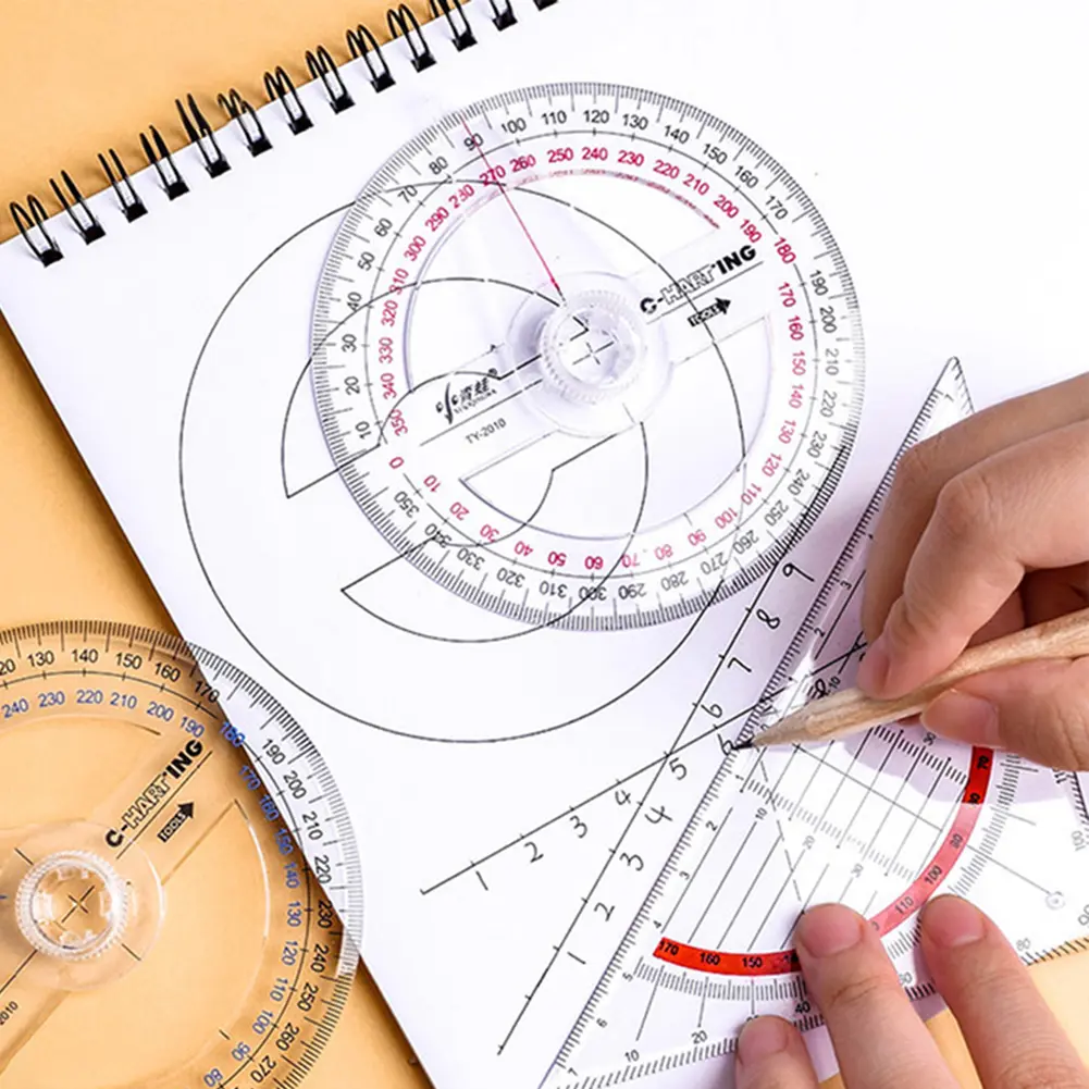 Swing Ruler Protractor All Circular Pointer Angle Finder Meter Mesurement Gauge