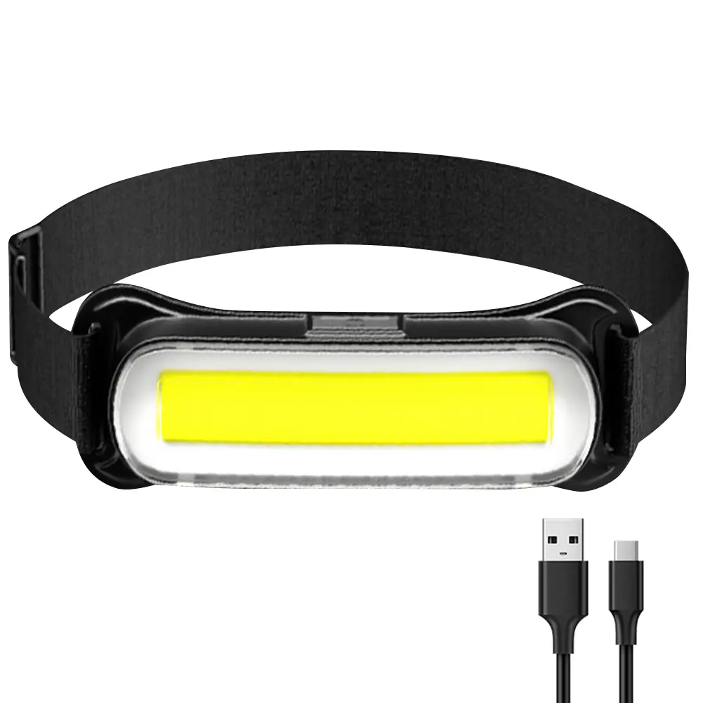 USB Rechargeable LED Headlamp Waterproof Flashlight Adjustable Headband Head Light for Outdoor Camping Running Cycling Fishing