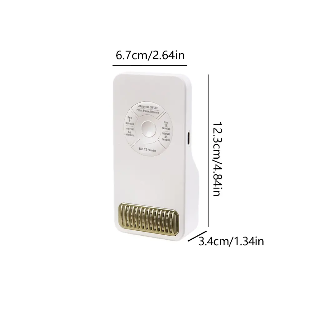 Mini Air Freshener Refrigerator Deodorizer Portable 1200mAh USB Rechargeable Odor Eliminator for Various Spaces