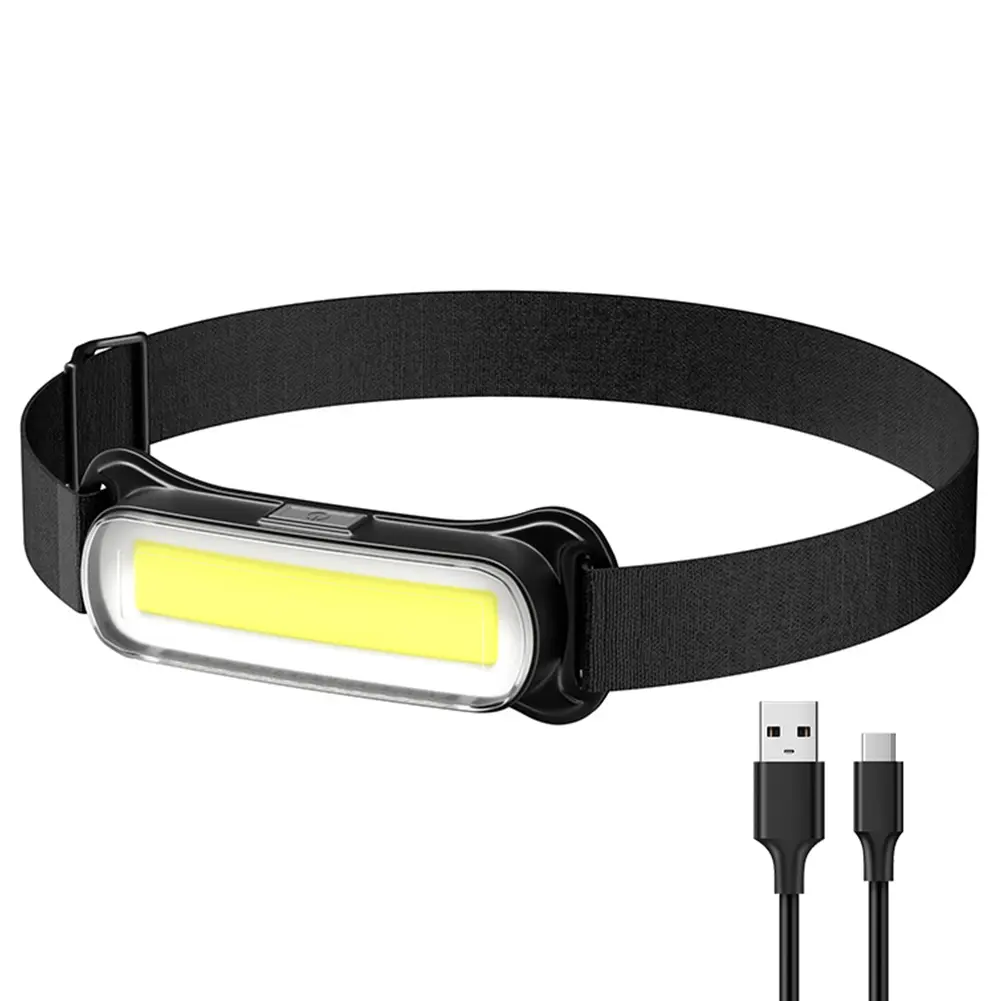 USB Rechargeable LED Headlamp Waterproof Flashlight Adjustable Headband Head Light for Outdoor Camping Running Cycling Fishing