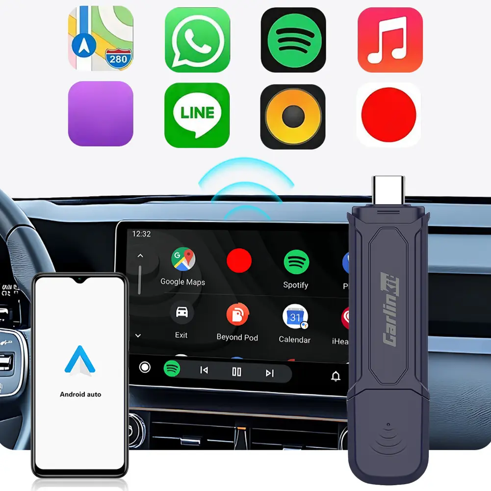CarlinKit MINI SE Pro Wireless CarPlay Android Auto USB Dongle Smart Wireless Adapter WiFi Bluetooth Auto Connection Upgrade