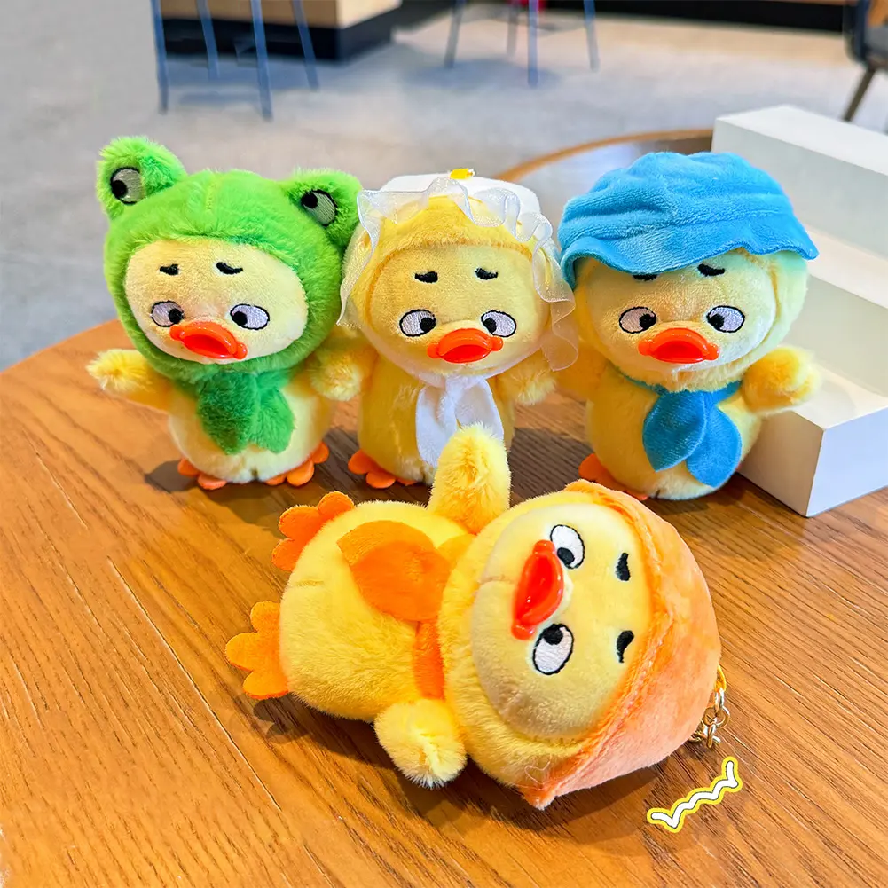Cute Annoying Duck Work Hard Annoying Duck Pendant Plush Toy Duck Pendant Plush Stuffed Animal Plush Cartoon Duck Keychain