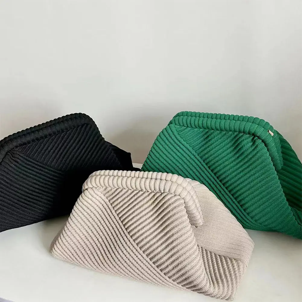 Women Evening Clutch Bag Corduroy Evening Purse Large Capacity Stylish Crossbody Bag Fashion Shoulder Bag Trendy Sling Bag