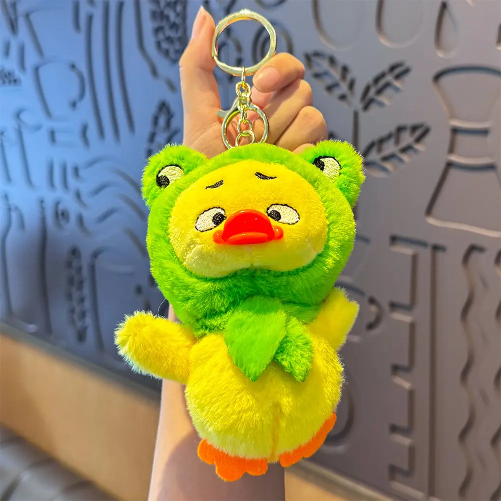 Cute Annoying Duck Work Hard Annoying Duck Pendant Plush Toy Duck Pendant Plush Stuffed Animal Plush Cartoon Duck Keychain