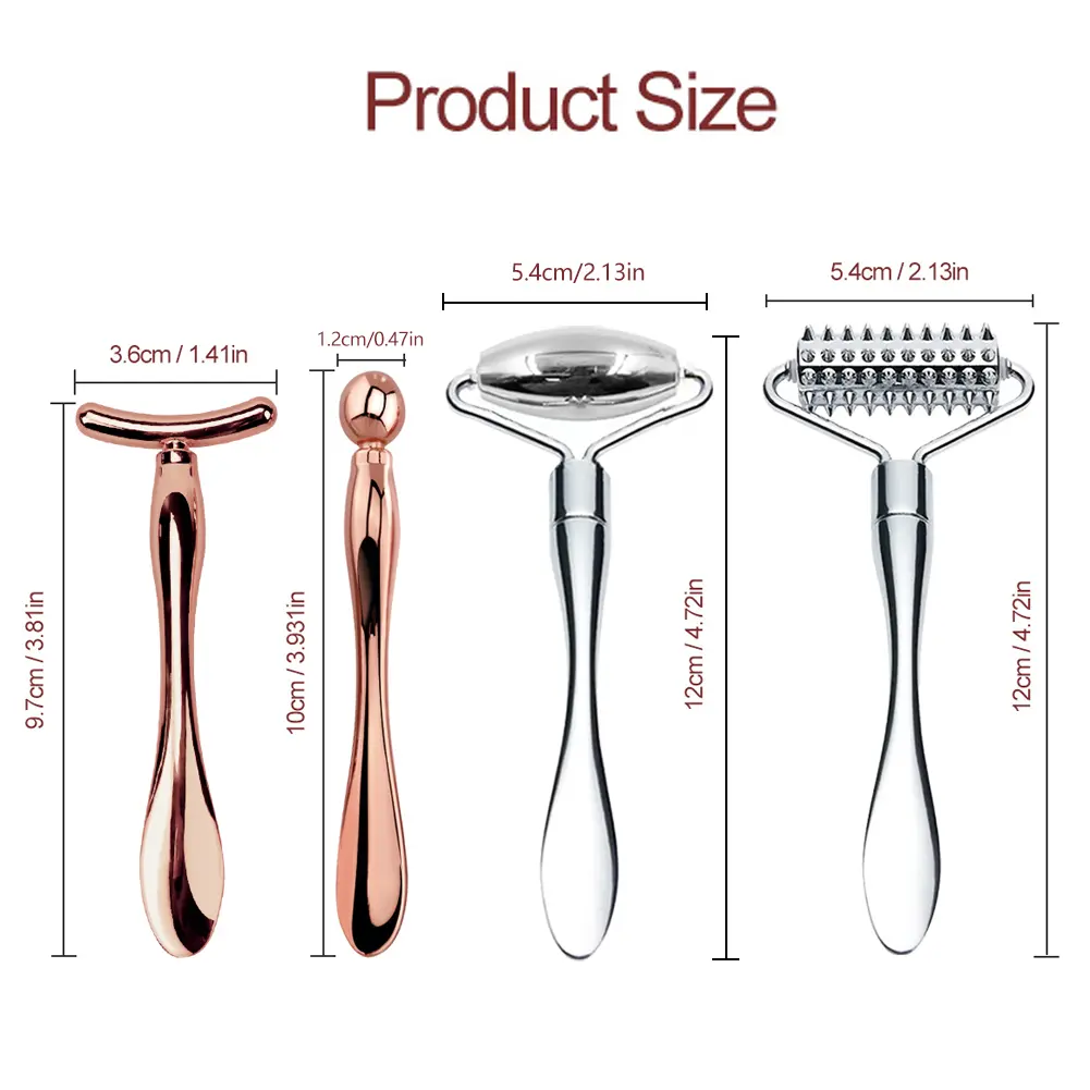 2in1 Mini Eye Massage Stick Face Lifting Massage Anti Cream Eye Pouch Dark Circles Spoon Applicator Facial Mixing Scoop Tool