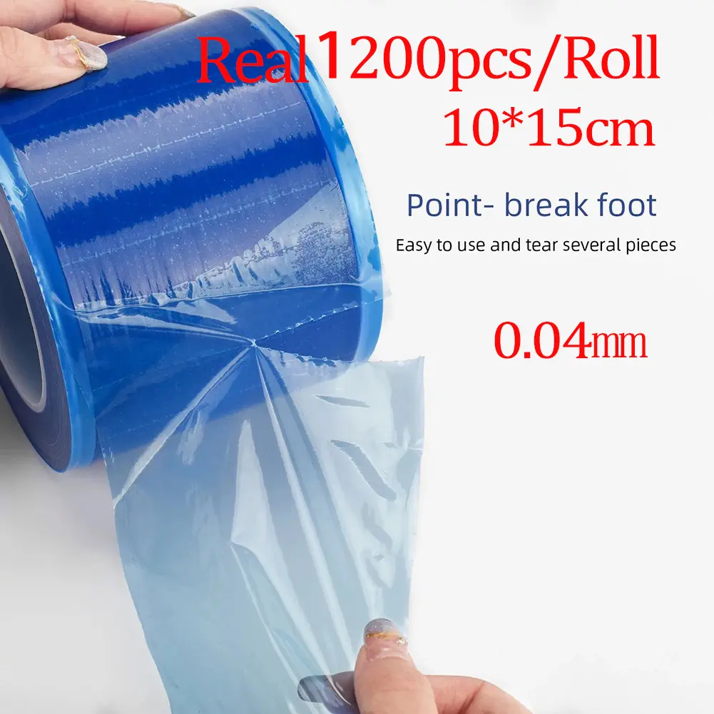 Real 1200Pcs 0.04mm Dental Tattoo Barrier Disposable Film Tape Plastic Sheet Protecting Holder Oral Protective Isolation Membran