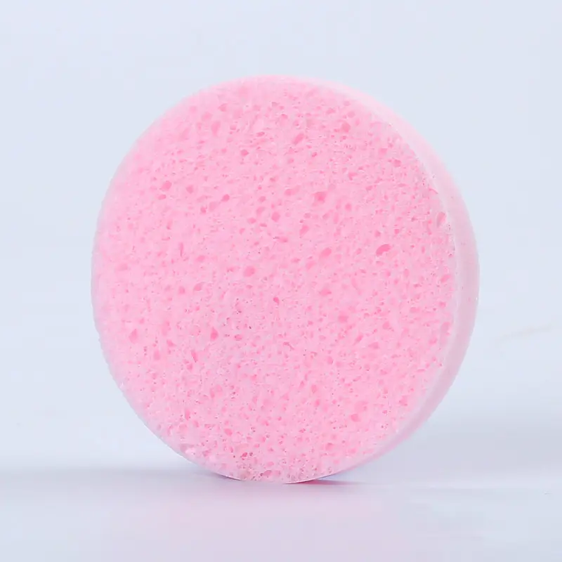 2/4pcs Natural Wood Fiber Facial Puff Face Cleanse Washing Sponge Exfoliator Cleansing Sponge Puff Facial Cleanser