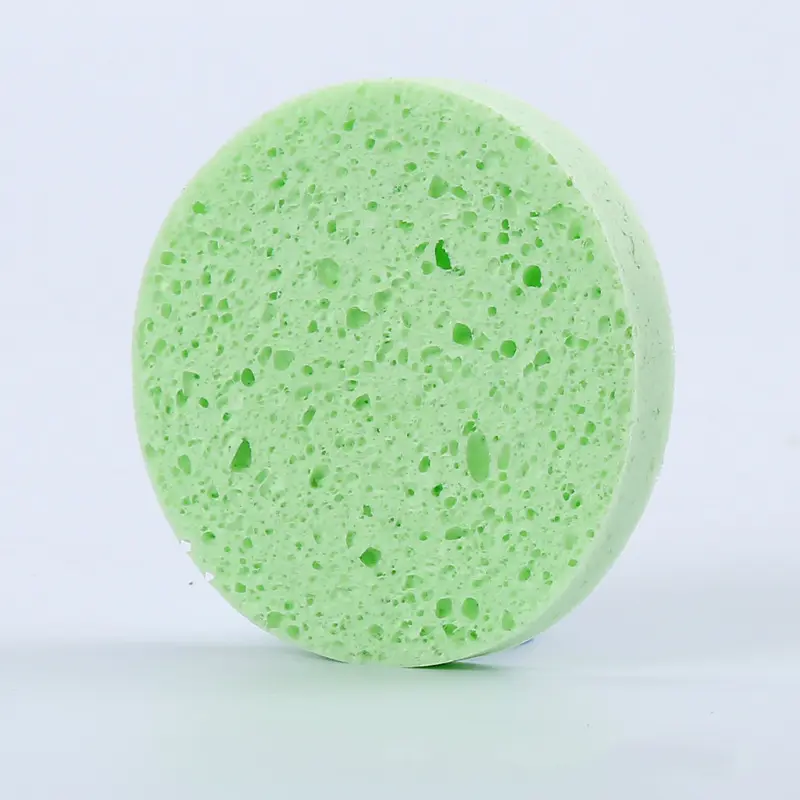 2/4pcs Natural Wood Fiber Facial Puff Face Cleanse Washing Sponge Exfoliator Cleansing Sponge Puff Facial Cleanser