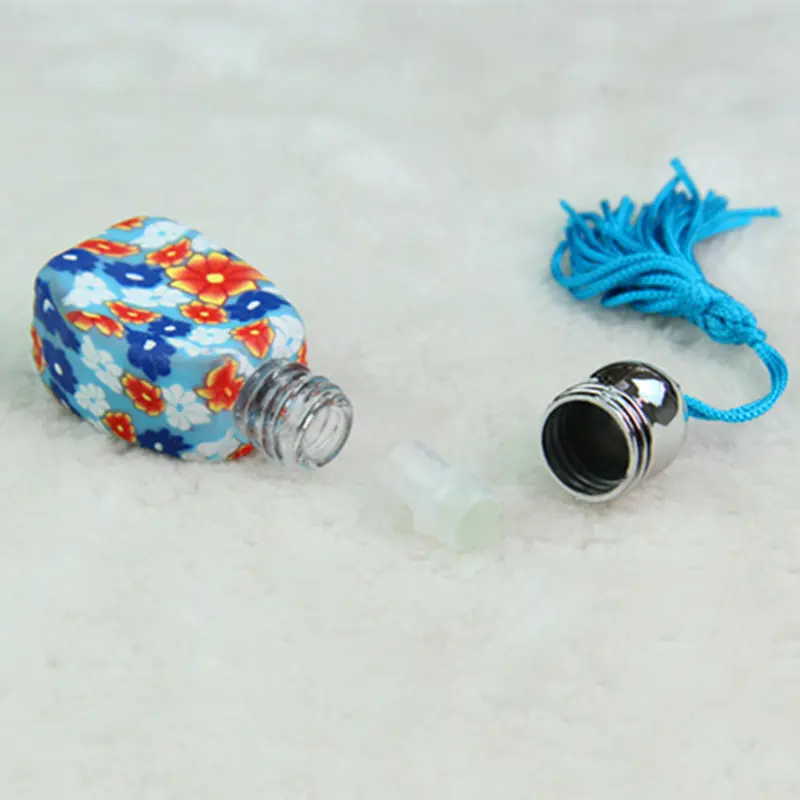 5ml Glass Perfume Roll on Bottle with Glass Ball Polymer Clay Roller Essential Oil Bottle Many Pattern Refillable Perfume Bottle