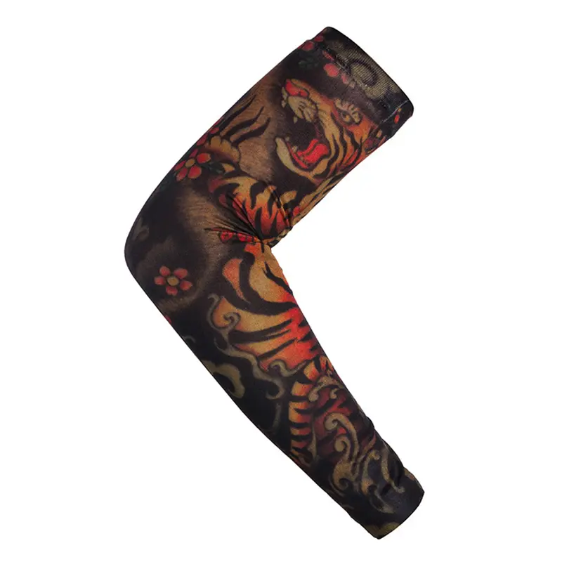 6 PCS New Nylon Elastic Fake Temporary Tattoo Sleeve Designs Body Arm Stockings Tatoo for Cool Men Women Drop shipping