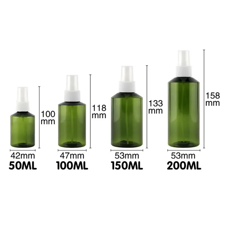 50ml 100ml 150ml 200ml Dark Green Shoulder Set Plastic Spray Bottle Watering Can