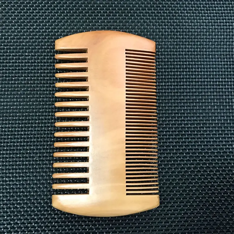 Wooden Beard Comb Anti Static Wood Pocket Comb with Fine Coarse Teeth For Beard Hair Mustaches Beard Hair Comb maquiagem