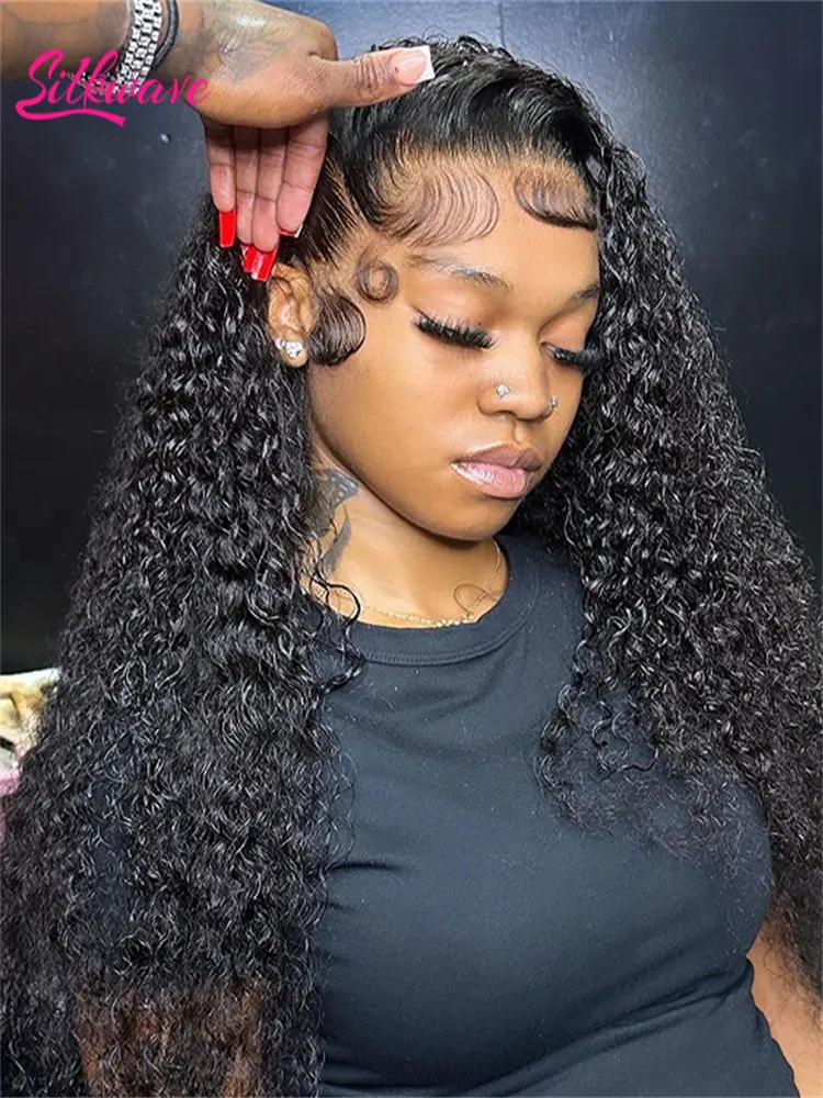 Silkwave 40Inch Water Wave Curly Lace Front Wigs 13x6 Hd Deep Wave Lace Frontal Wig 13x4 Transparent Lace Frontal Human Hair Wig