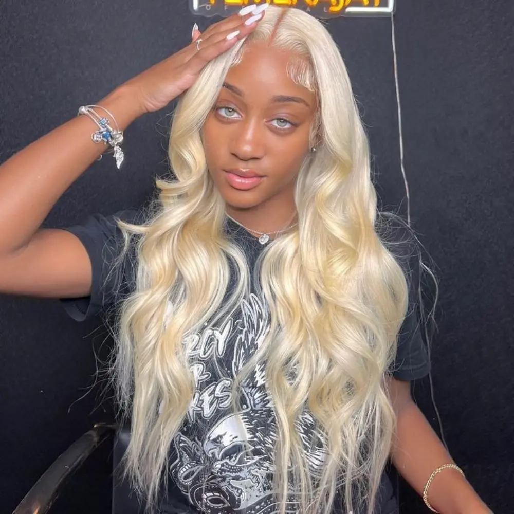 613 Honey Blonde Wig Human Hair 30 Inch 13x6 Hd Lace Frontal Wig 200 Density Body Wave 13x4 Transparent Lace Front Wig For Women
