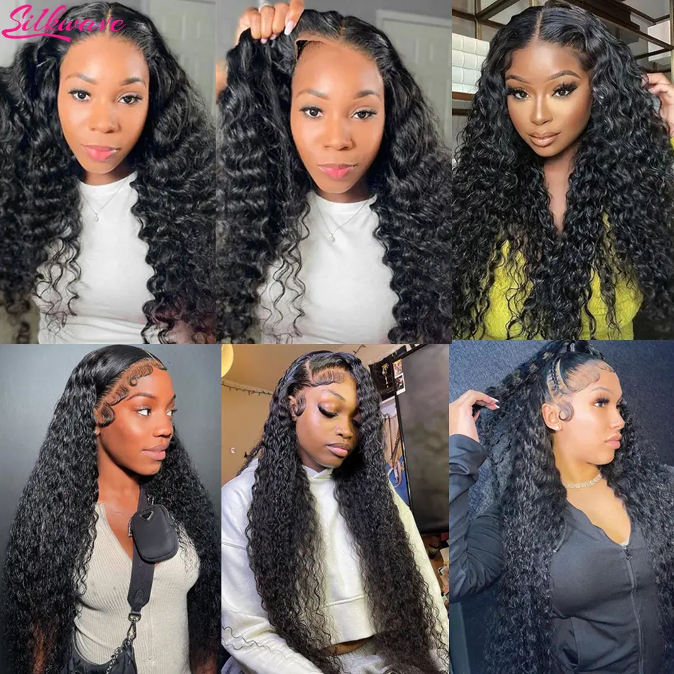 Wear Go Glueless Preplucked Human Wigs Ready To Go Pre-Cut 5x5 Hd Lace Closure 13x6 Deep Water Wave Frontal Wig for Black Women