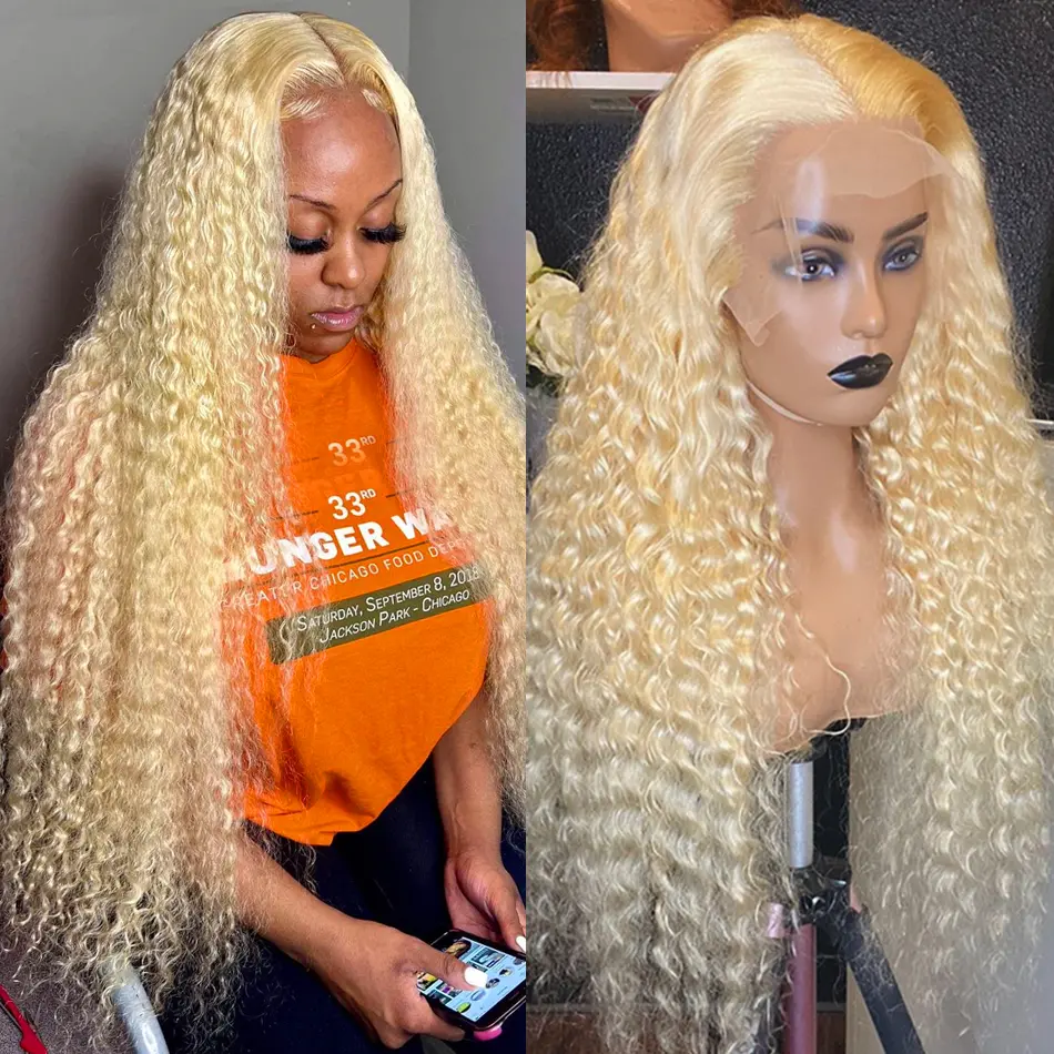 Silkwave Water Wave 613 Hd Lace Frontal Wig 13x6 Human Hair Wigs Deep Wave Blonde Honey Colored Curly Wigs For Women Brazilian