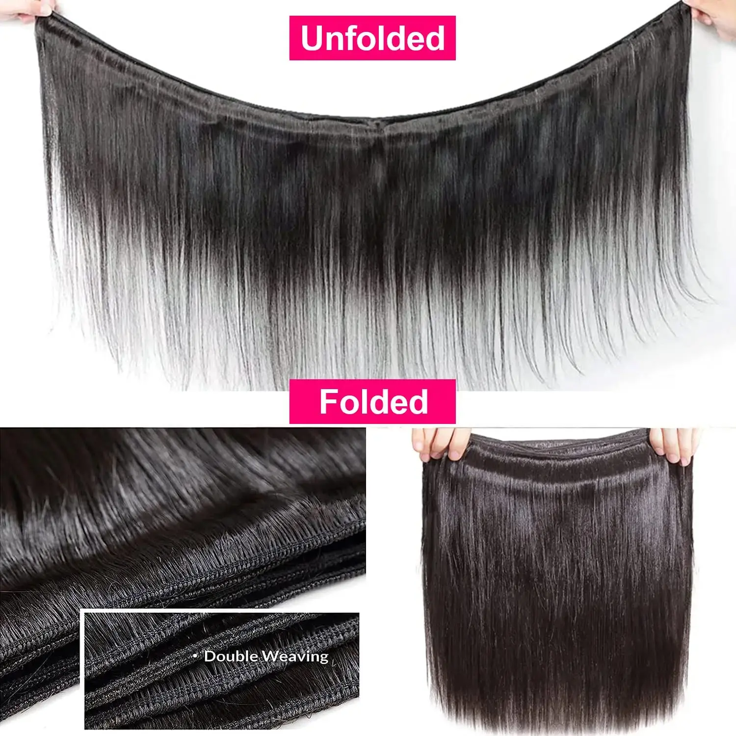 Silkwave Bone Straight Human Hair Bundles 1/3/4 Pieces Natural Black Cheap Brazilian Remy Raw Virgin Hair Extensions 10-30 Inch