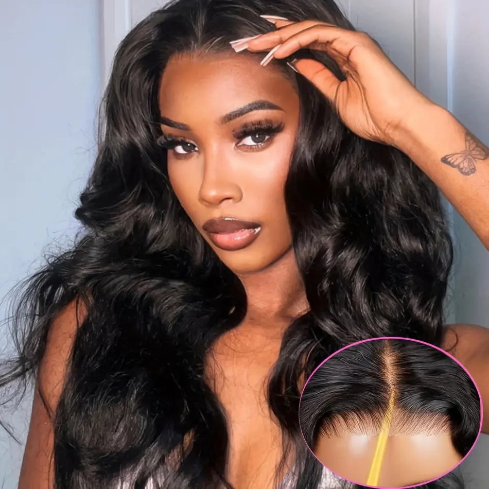 Glueless Preplucked Body Wave Wig Human Hair Ready To Wear 4x4 5x5 Lace Closure Wig Loose Wave Lace Front Wig 40 Inches Long Wig