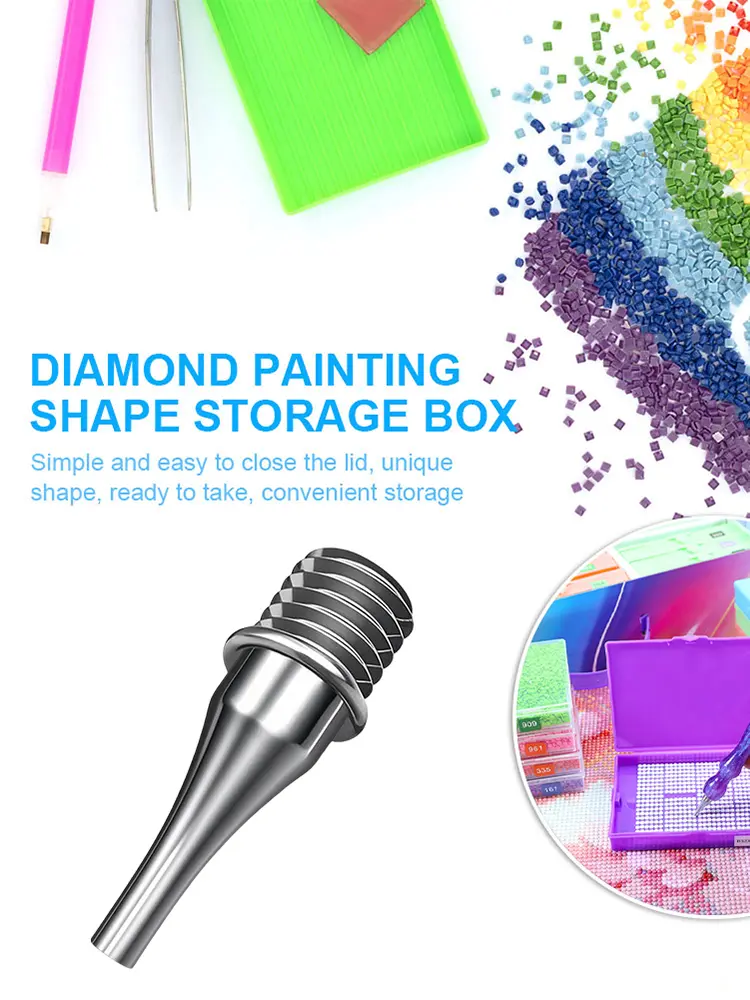 Stainless Steel Threaded Tip Multifunctional Diamond Art Pen Tip Stainless Steel Diamond Painting Dot Drill Tool for DIY Crafts