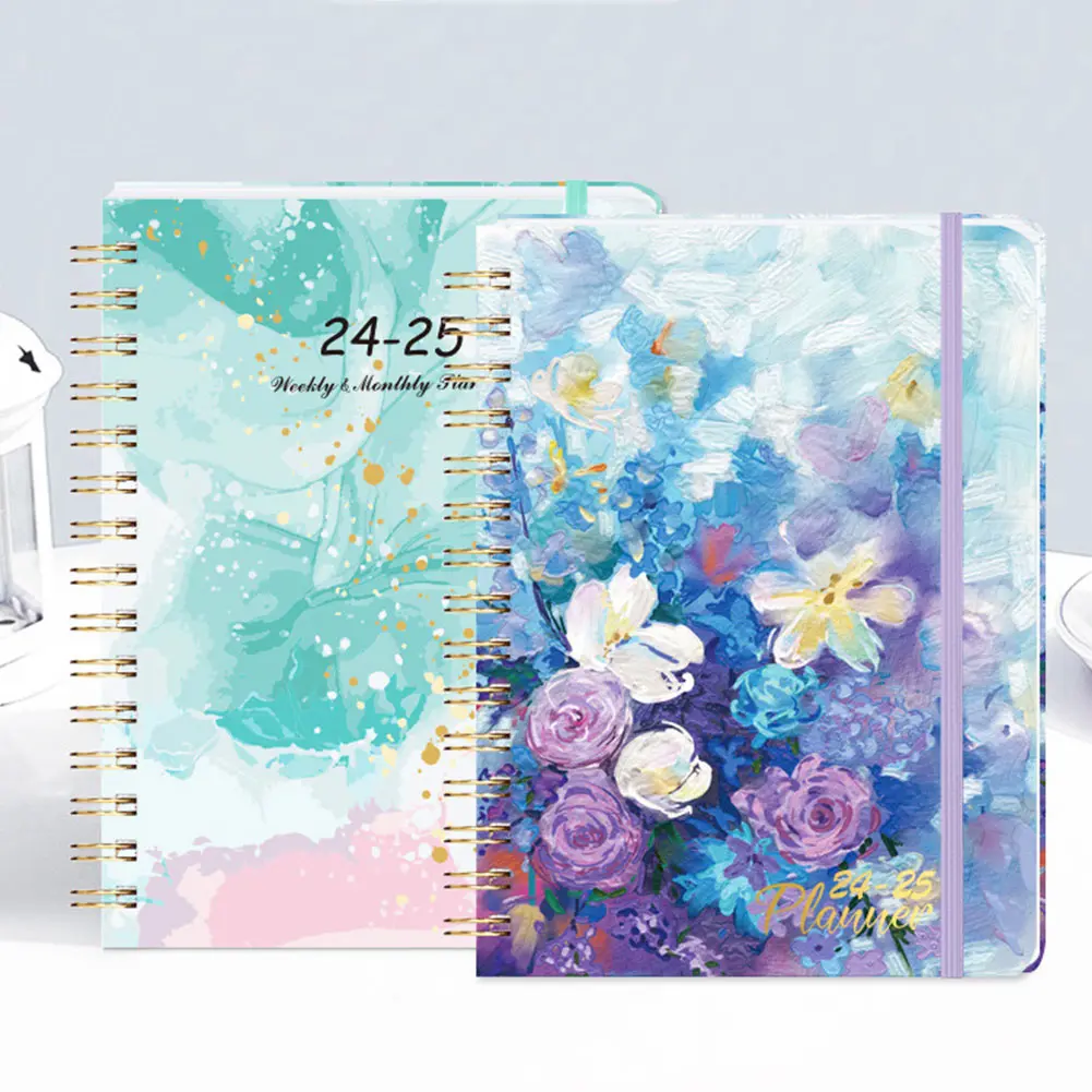 2025 A5 Notebook with Monthly Tabs Weekly Planner Notebook Calendar Planner for Office School