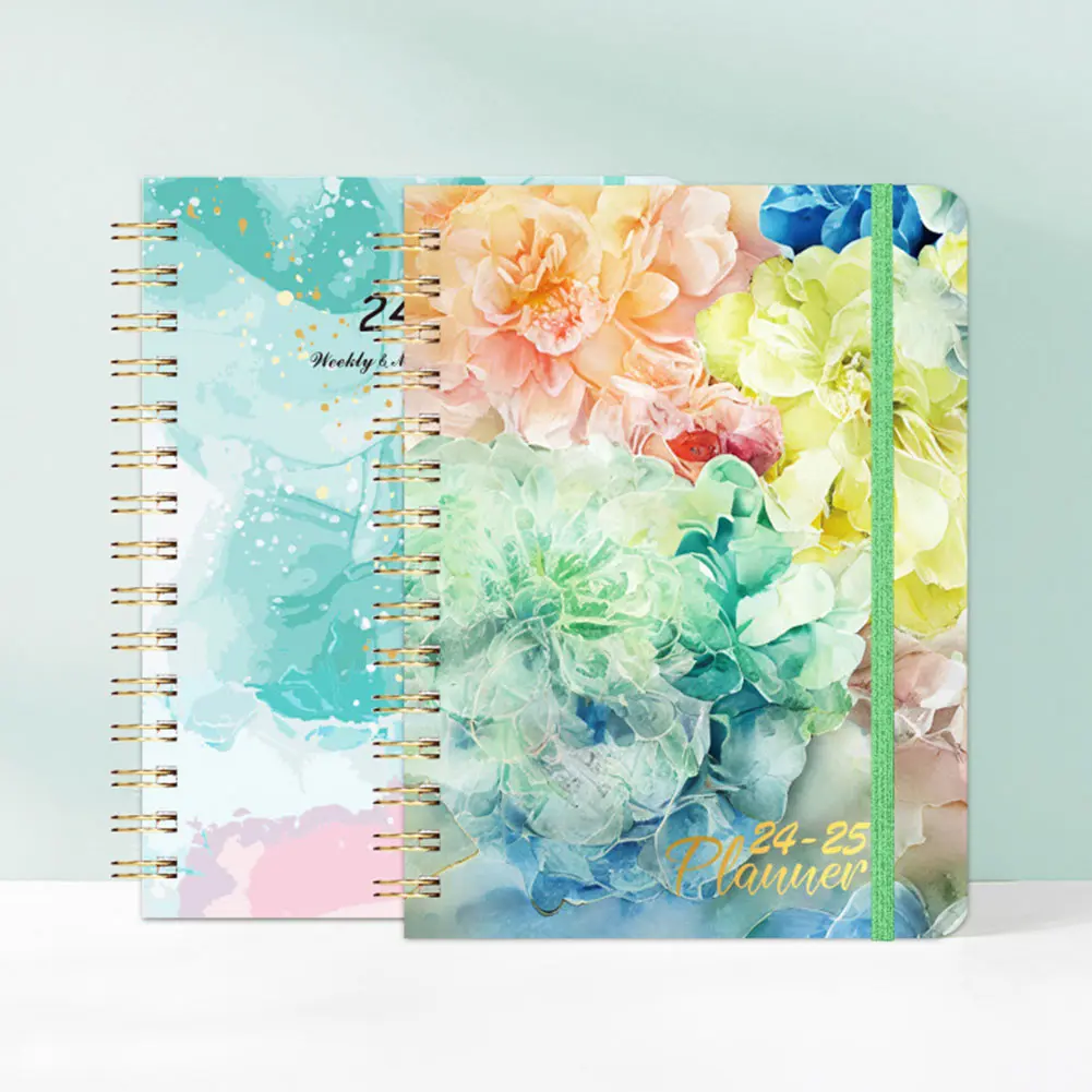 2025 A5 Notebook with Monthly Tabs Weekly Planner Notebook Calendar Planner for Office School