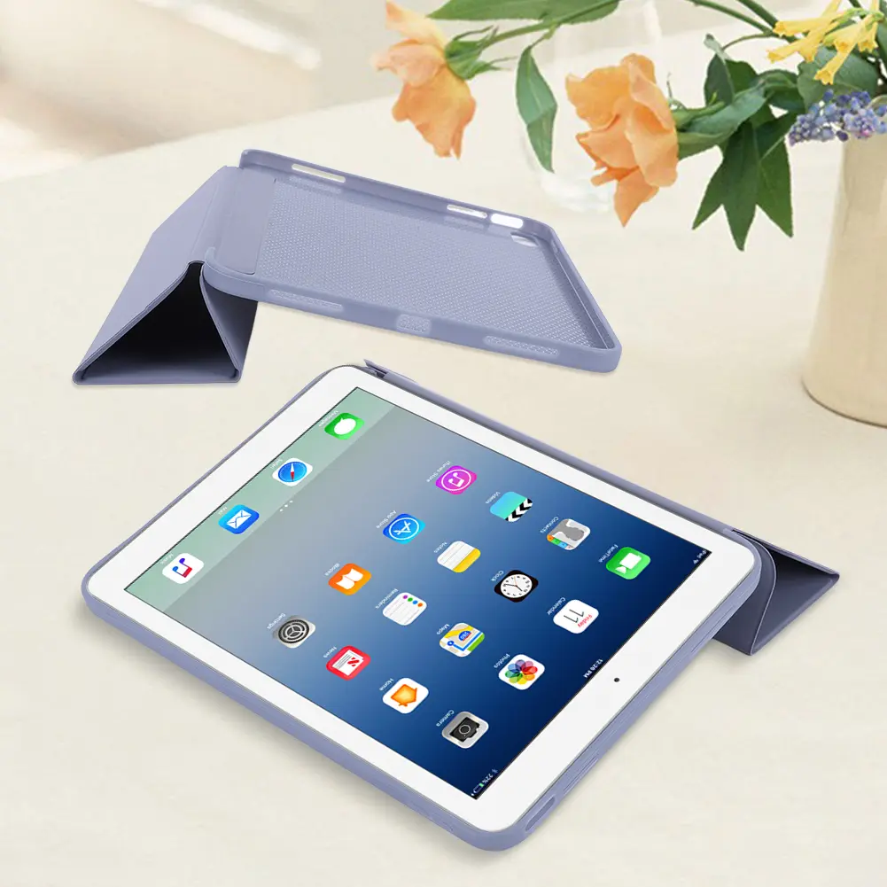 Cover Case for iPad 10th Generation 10.9 Inch 2022 with Soft Silicone Back Protective Smart Cover with Stand