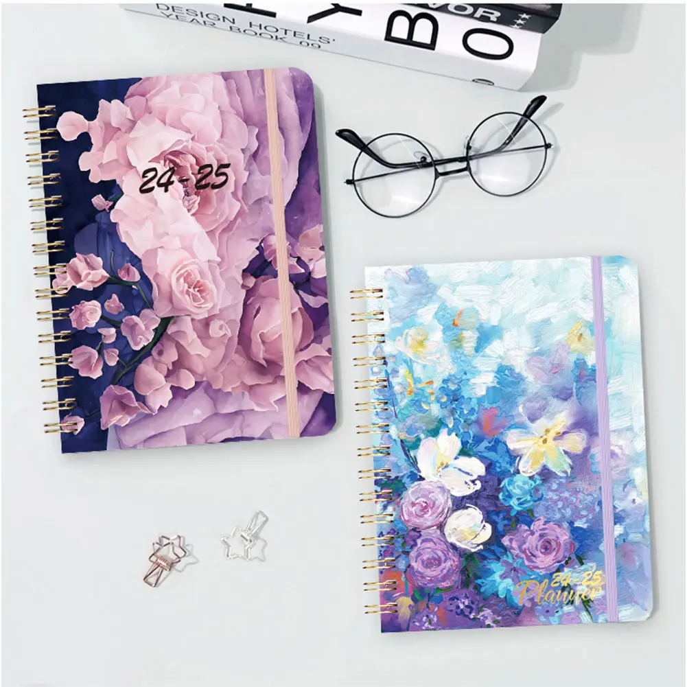 2025 A5 Notebook with Monthly Tabs Weekly Planner Notebook Calendar Planner for Office School