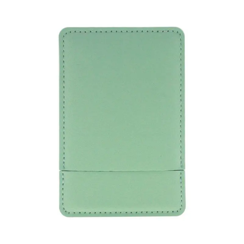 Ultra-thin Cosmetic Mirror Stainless Steel Shatter-Proof Portable PU Leather Sleeve Pocket Card Mirror Makeup