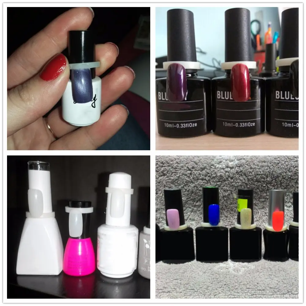 50 Pcs/Set Nail Polish UV Gel Color Pops Display Natural Nail Art Ring Style Nail Tips Chart Full Nail