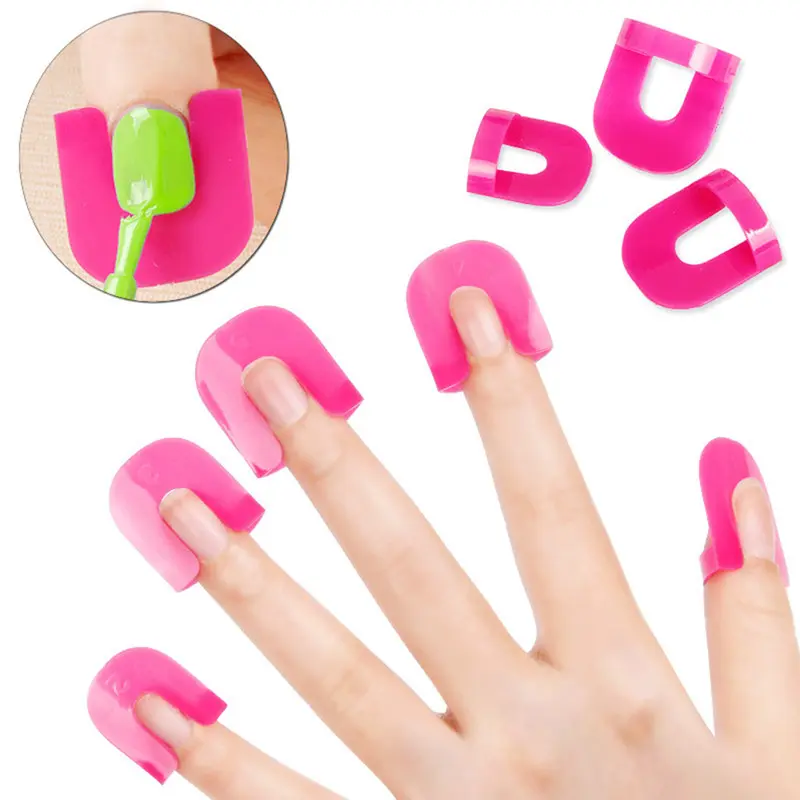 26 Pcs Professional Reusable Nails Edge Skin Barrier Nail Polish Stencils Kit Manicure Nail Art Polish Tip Protectors Nail Care