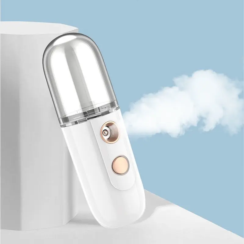 Mini Portable Humidifier Nano Mister Facial Steamer Device Beauty Spray Hydrating Apparatus Cold Spray Apparatus Rechargeable