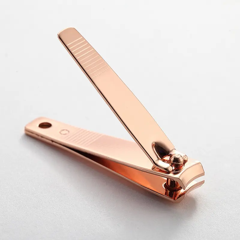 1PC Professional Nail Clippers Carbon Steel High Quality Nail Cutter Rose Gold Repair Finger Toe Tools Finger Toe Scissors