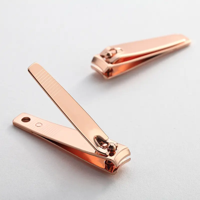 1PC Professional Nail Clippers Carbon Steel High Quality Nail Cutter Rose Gold Repair Finger Toe Tools Finger Toe Scissors