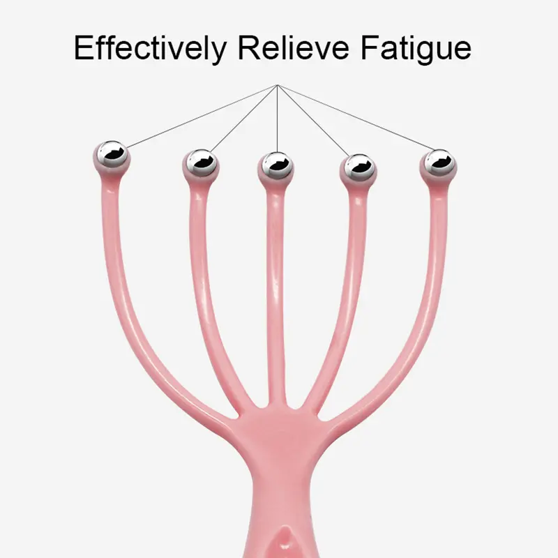 1Pcs Five Finger Head Massager Steel Ball Head Massage Relaxation Massager Hair Held Scalp Neck Stress Relief Reduce Stress