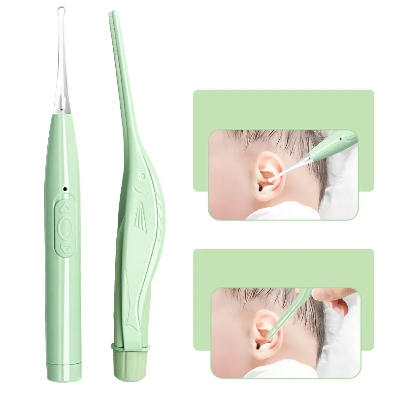 Baby Ear Cleaner Spoon LED Flash Light Ear Wax Curette Picker Visual Children Earpick Eer Wax Dig Remover Ear Nose Novel Tweezer