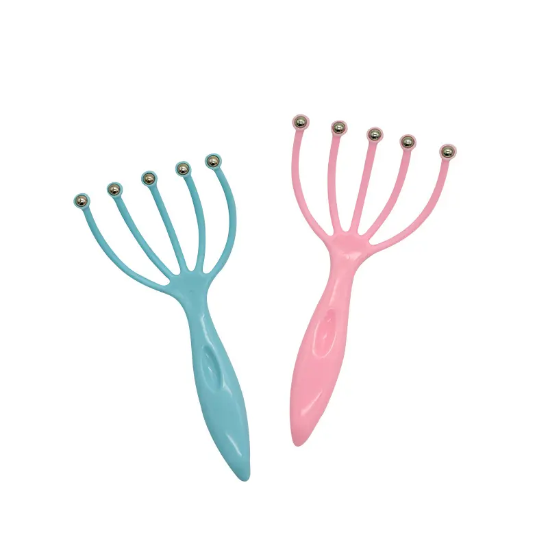 1Pcs Five Finger Head Massager Steel Ball Head Massage Relaxation Massager Hair Held Scalp Neck Stress Relief Reduce Stress