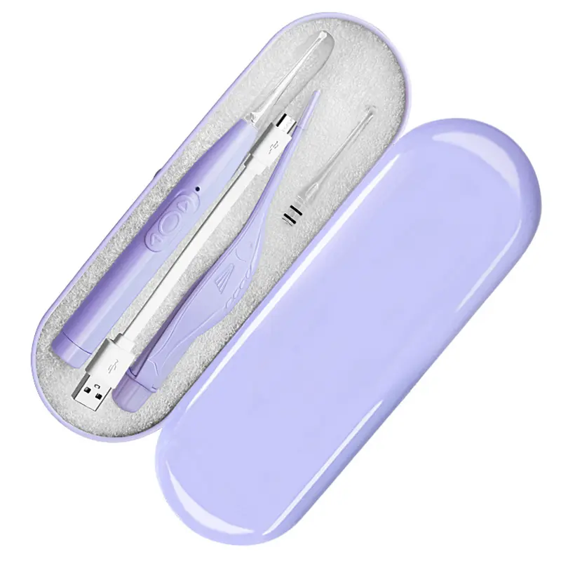 Baby Ear Cleaner Spoon LED Flash Light Ear Wax Curette Picker Visual Children Earpick Eer Wax Dig Remover Ear Nose Novel Tweezer