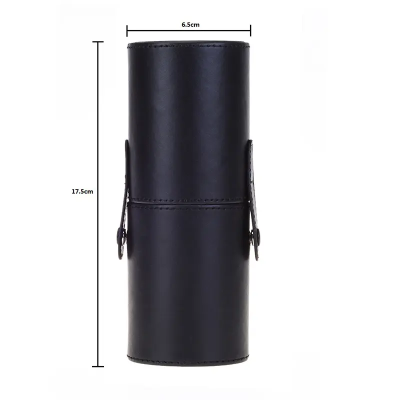 9 Colors Empty Portable Travel Makeup Brushes Round Pen Holder Cosmetic Case PU Leather Cup Brush Holder Tube Storage Organizer