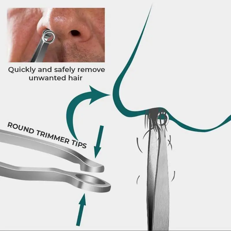 Beard Nose Mini Hair Trimmer Cutter Safety Trimming Multifunction Hair Removal Round-tipped Clipper Stainless Steel Tool
