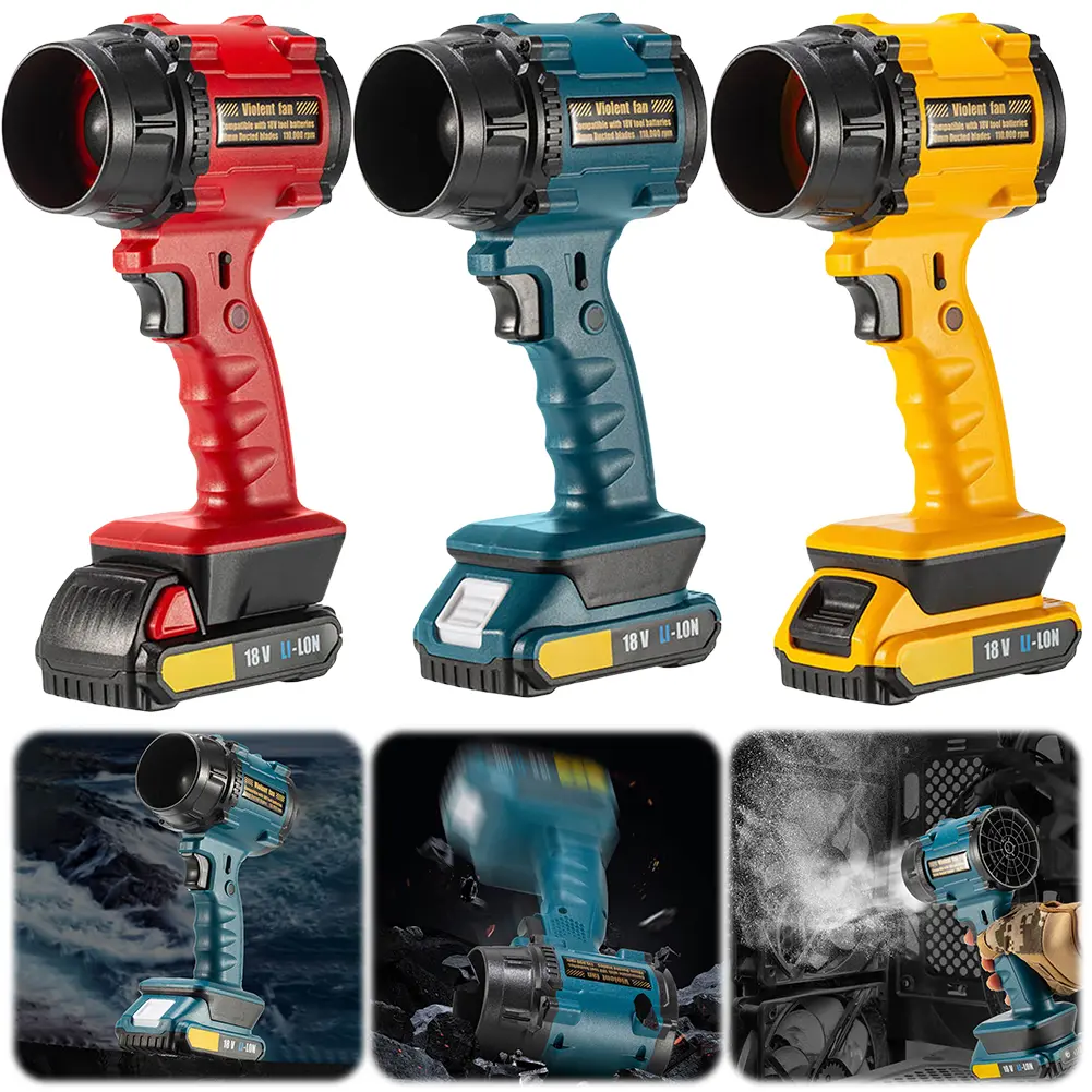 Turbo Fan Turbine Jet Blower 1000W Electric Air Duster Cordless Jet Fan Powerful Air Blower for Car Cleaning