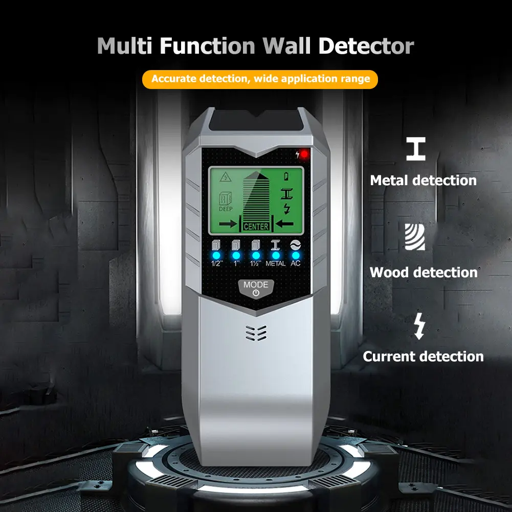Handheld Metal Detector LCD Digital Display Wall Scanner Detector Precise Positioning Professional Tools for Home Ceiling Floor