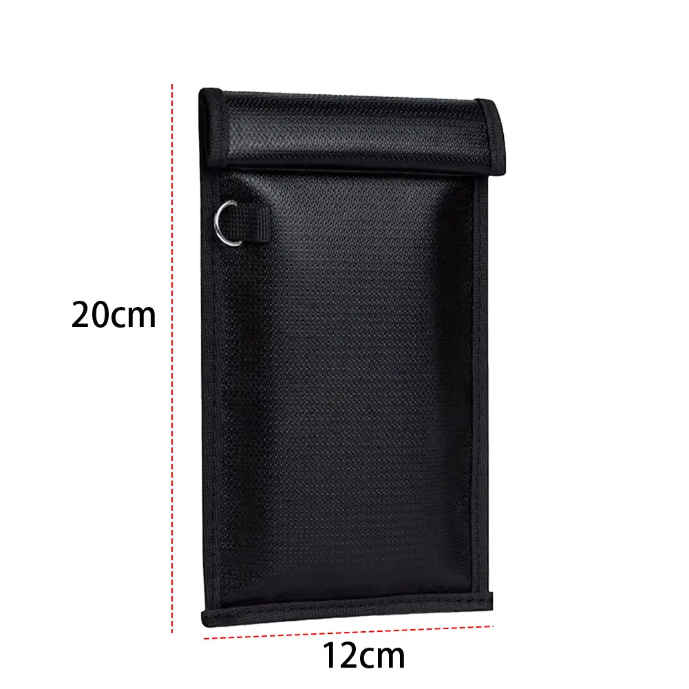 Cell Phone Shielding Pouch Fireproof Car Key Blocker Case Waterproof RFID Blocking Faraday Pouch for Privacy Protection