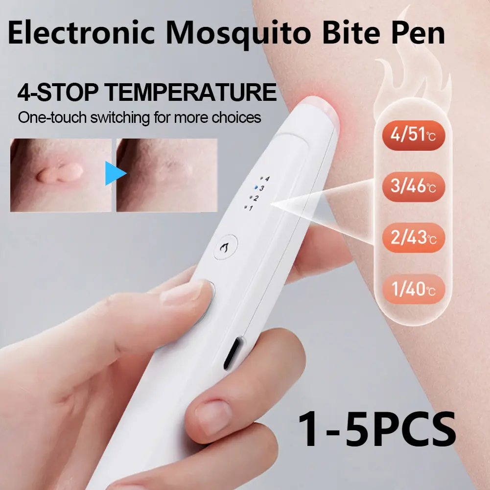 5-1PCS Electronic Mosquito Bite Pen Relief Burning Pain & Swelling Relieve Stings Pen Mosquito Against Portable Tool for Summer