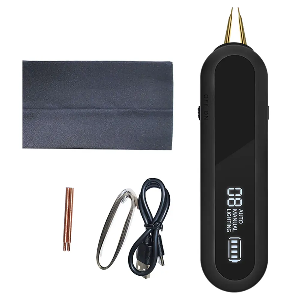 Battery Spot Welder Auto and Manual Mode W/ 12 Gears Handheld Mini Portable Spot Welder Handheld Spot Welder for Lithium Battery