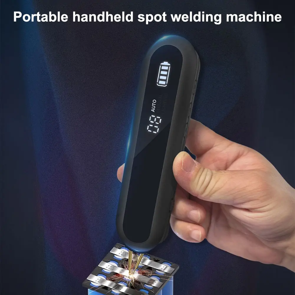Battery Spot Welder Auto and Manual Mode W/ 12 Gears Handheld Mini Portable Spot Welder Handheld Spot Welder for Lithium Battery