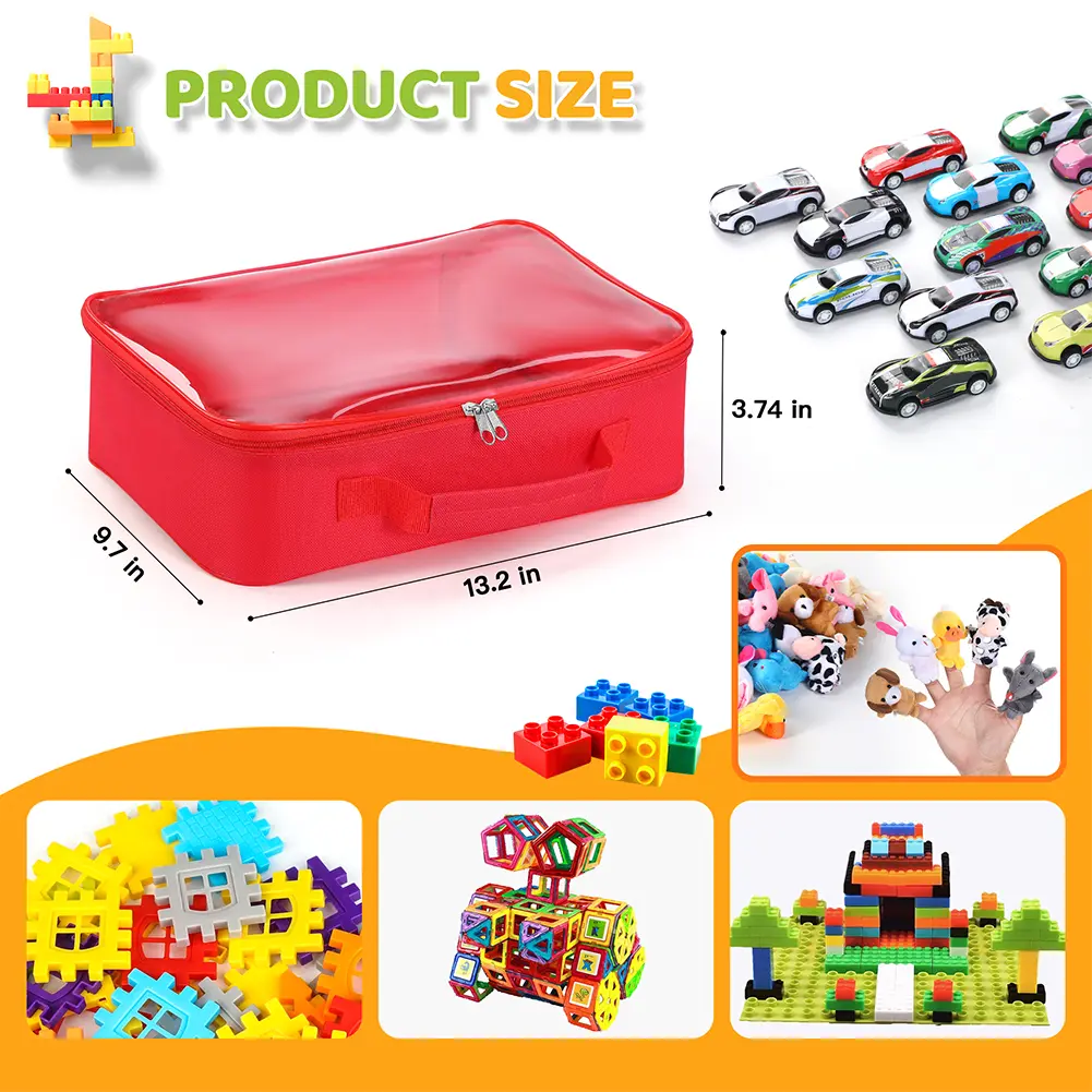 6Pcs PVC Storage Bag Dust-Proof & Waterproof Board Game Storage Bag Clear Organizer Bags for Board Games Building Blocks Puzzles